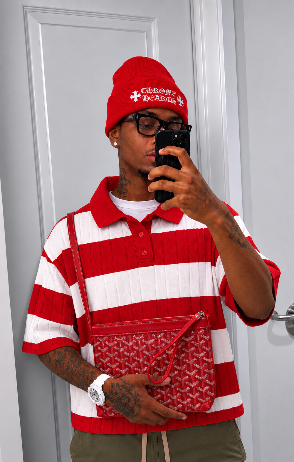 (CH) Red crosses  Beanie