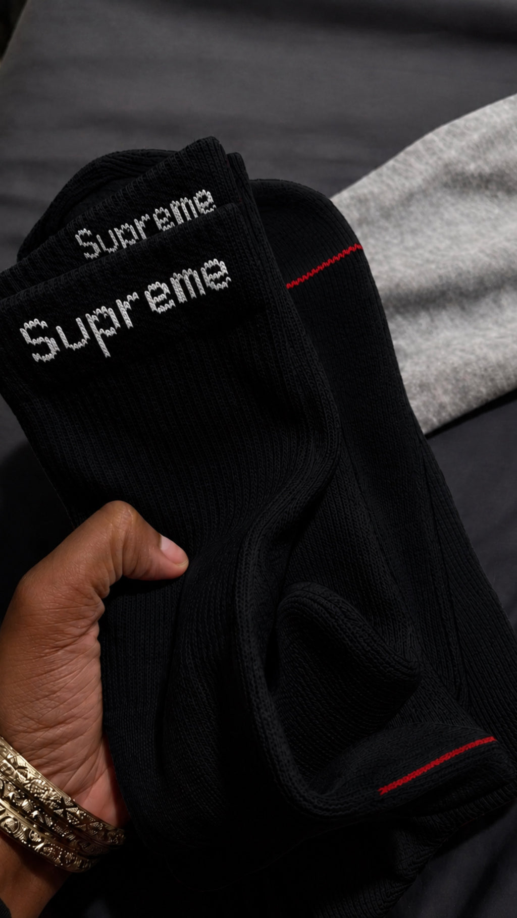 (SUP) Crew Socks (4 PACK) black/white