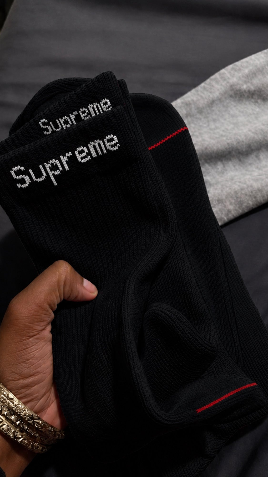 (SUP) Crew Socks (4 PACK) black/white