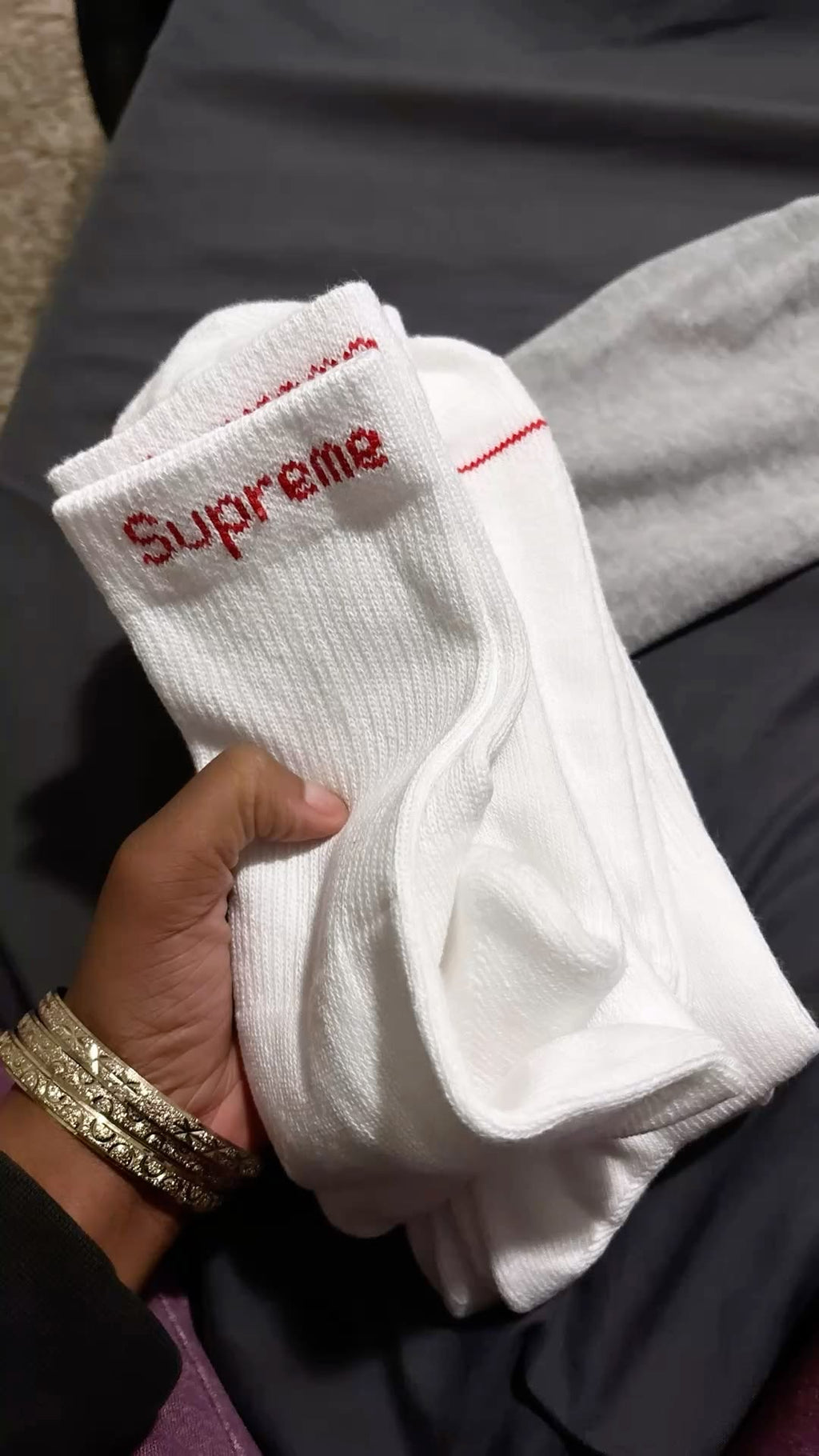 (SUP) Crew Socks (4 PACK) black/white