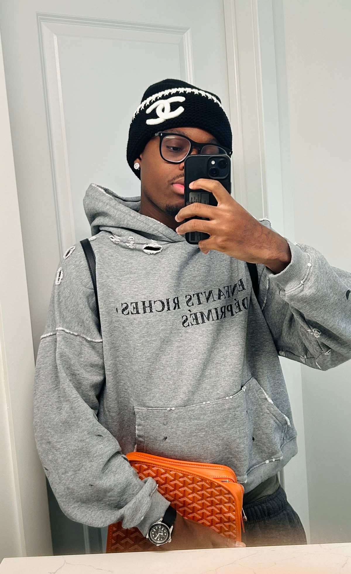 Midnight Cashmere CC Stitch Beanie