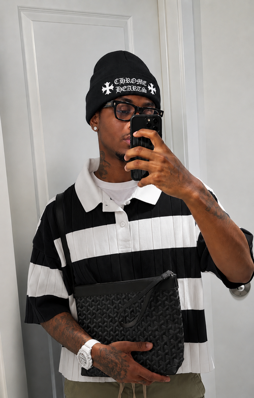 (CH) Black crosses Beanie